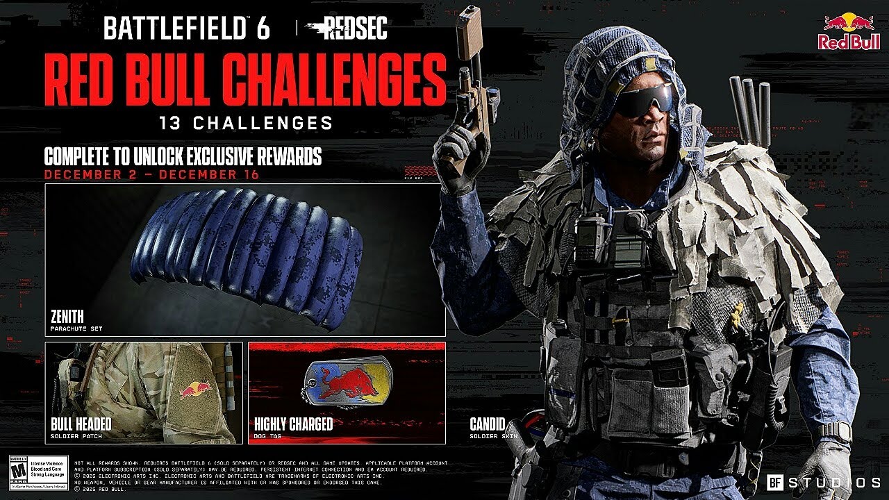 How To Unlock All New Red Bull Challenge Rewards In Battlefield 6 & REDSEC