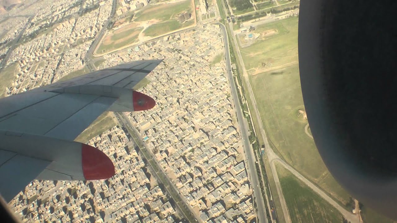 Fokker 100 Iran Aseman Airlines take off Shyraz - Mehrabad