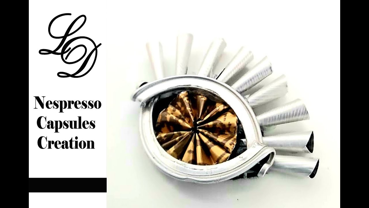 How to Recycle Nespresso Capsules- Easy DIY Craft Coffee Pods Brooch- Recycling Jewelry- Zero Waste