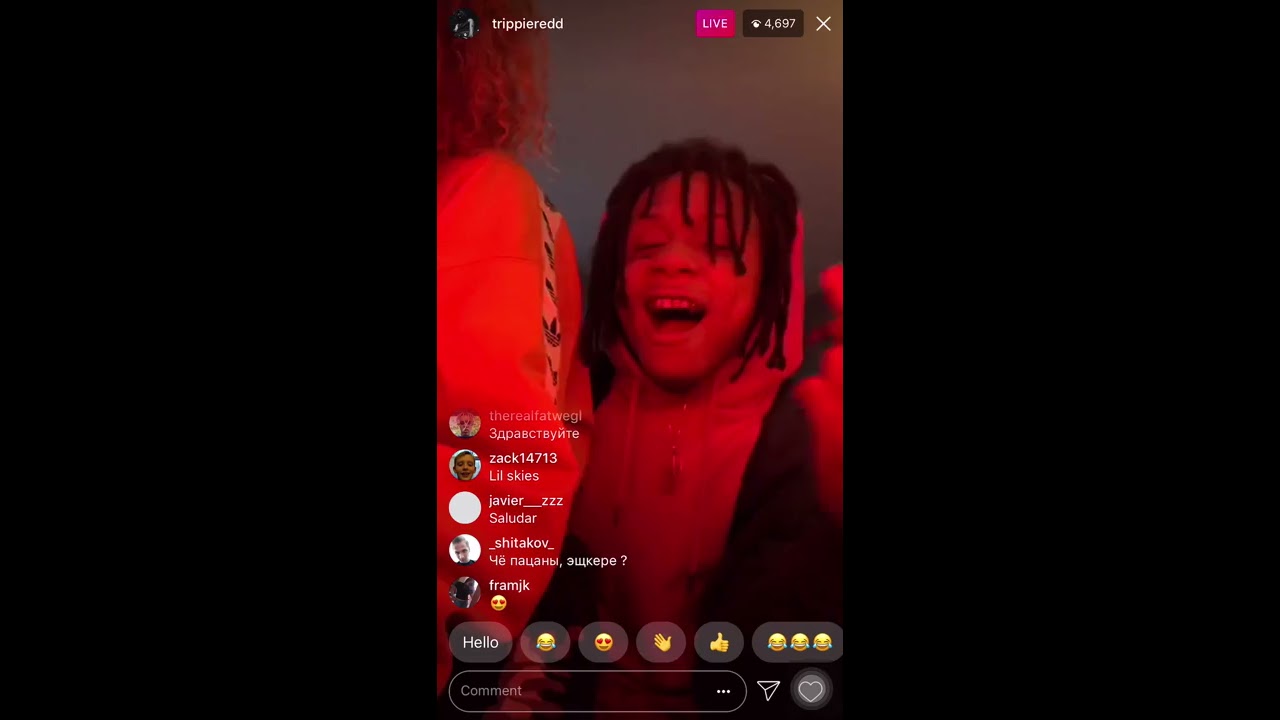Trippie Redd Playing New Music On Instagram Live | 1/3/18