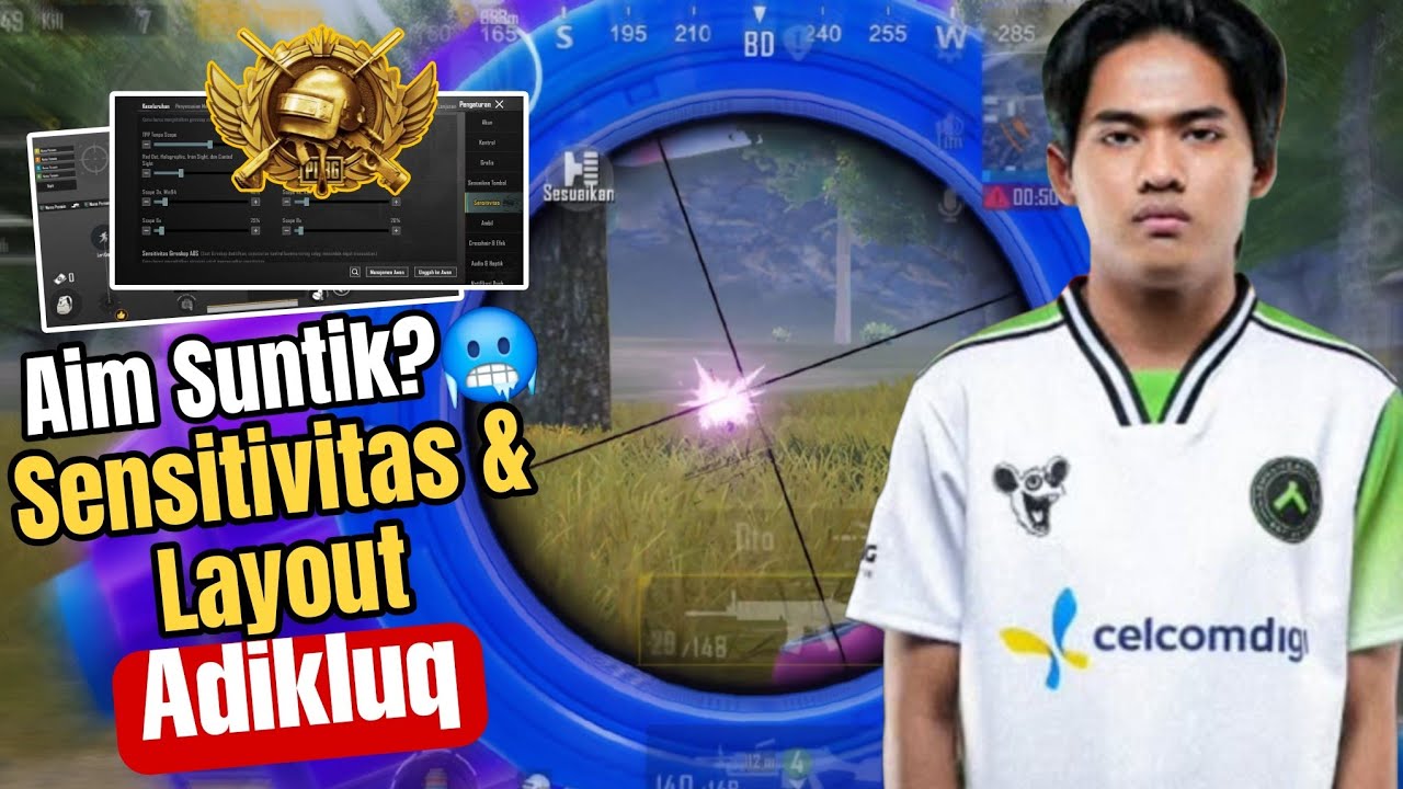 Sensitivitas PUBG Mobile Terbaik 2025 | Sensitivitas Adikluq Terbaru + Kode Layout PUBG 5 Jari