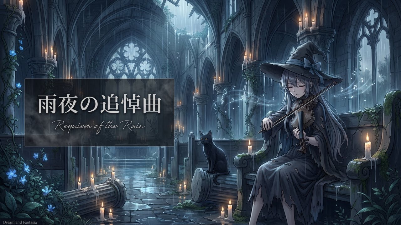 【哀愁のレクイエム/Dark Classical】「雨夜の追悼曲 - Requiem of the Rain」- 廃教会で孤独なバイオリンを聴きながら過ごす静寂の時間