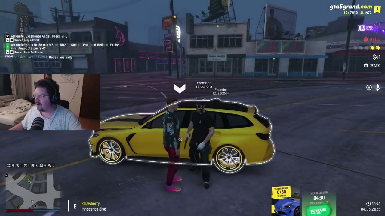 Mit Taxi VDM🥸💩 bis adminjail🚕 auf GRANDRP🤡