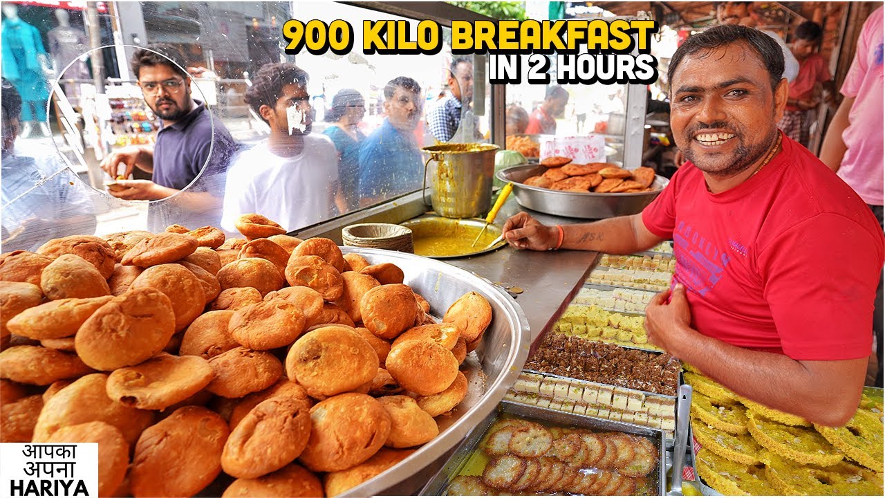 Indian Street Food in MATHURA | Mohan BEDMI Poori, Chole Bhature, Om Pehalwan Kachori, Gosai Peda