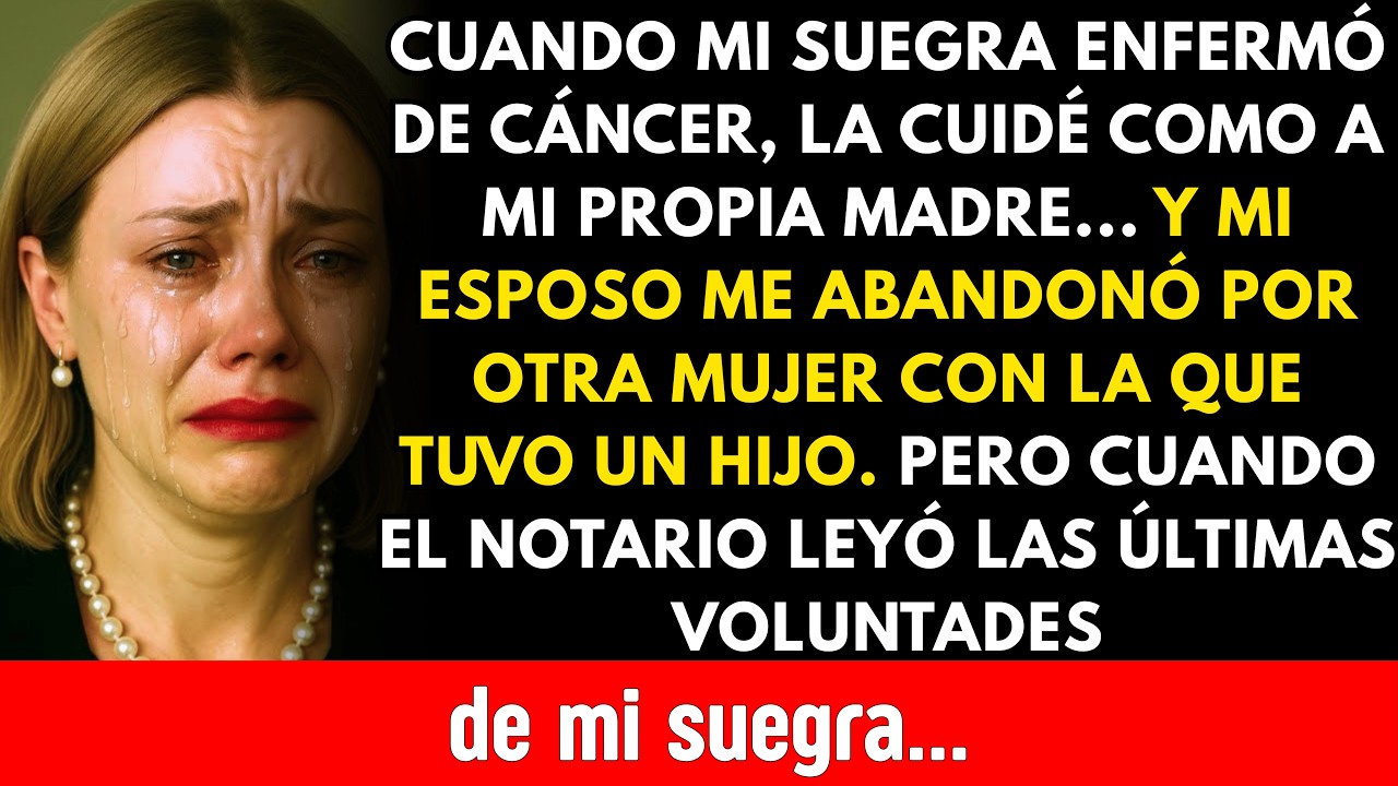 Cuidé a mi suegra hasta su último aliento... En el testamento, mi esposo apareció con su am...