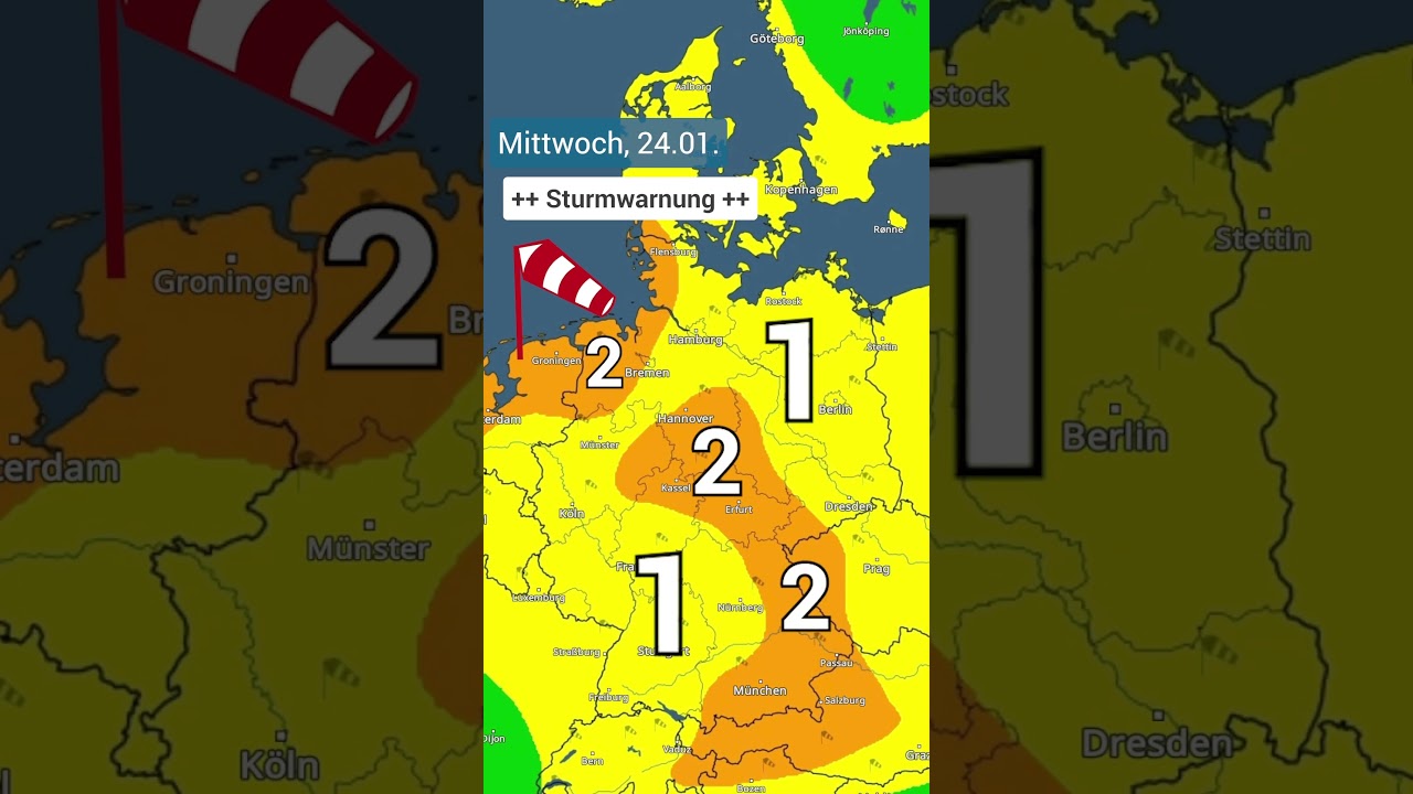 ⚠️: &Ouml;rtlich schwere Sturmb&ouml;en m&ouml;glich. #wetter #sturm #wetteronline
