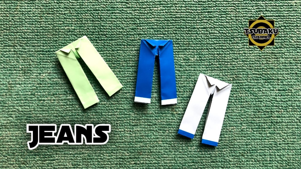 Cara membuat celana panjang dari kertas origami - Tsubaku Channel