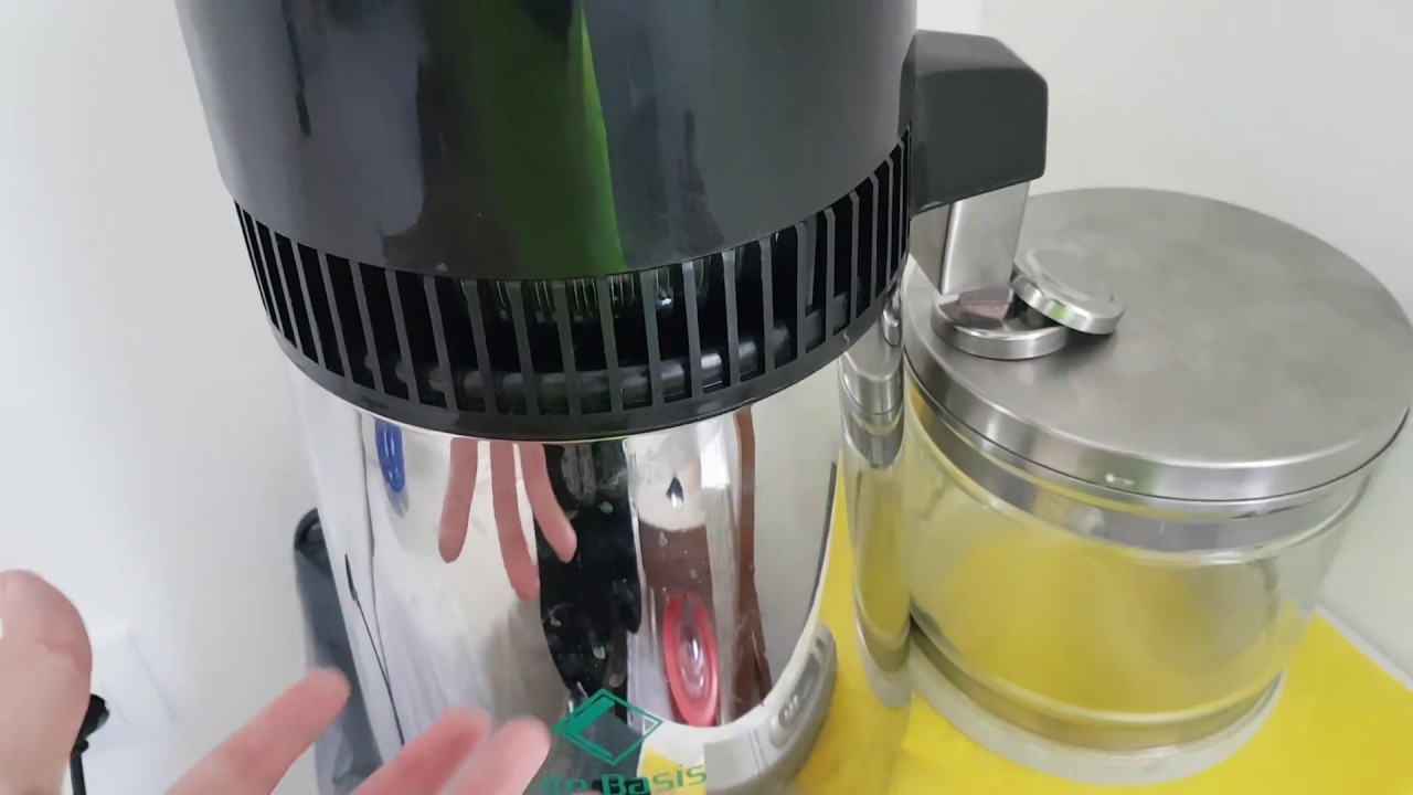 Review destiladora de agua LifeBasis - prueba con agua del grifo, embotellada, y destilada