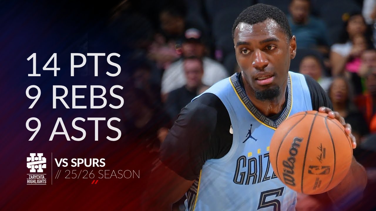 Винс Уильямс-младший, 14 очков, 9 подборов, 9 передач против &laquo;Сперс&raquo;, сезон 25/26