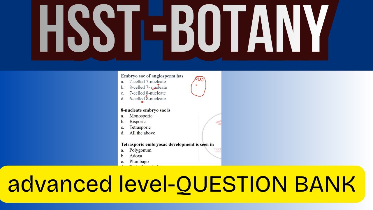 HSST botany advance topics-hsst botany 2026