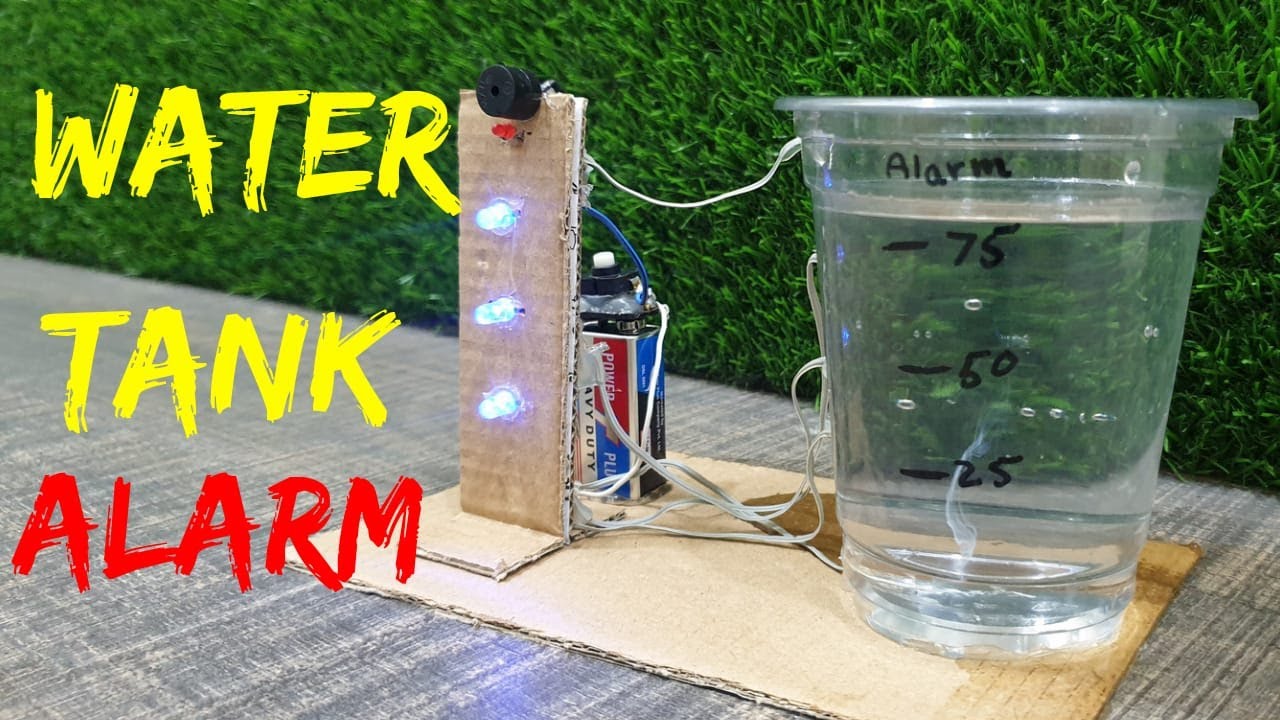 Water Tank Level Indicator with Overflow Alarm | Water Alarm Project | Water Tank Alarm