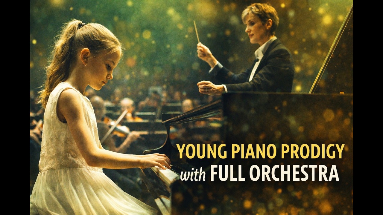 10-Year-Old Pianist Shines in Grand Orchestral Performance #piano #music #live