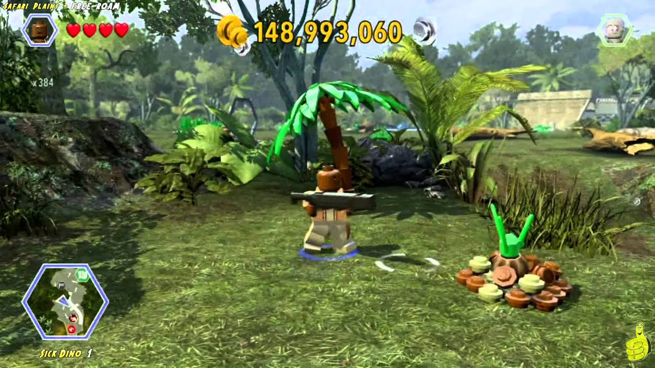 Lego Jurassic World: Safari Plains FREE ROAM (All Collectibles) - HTG