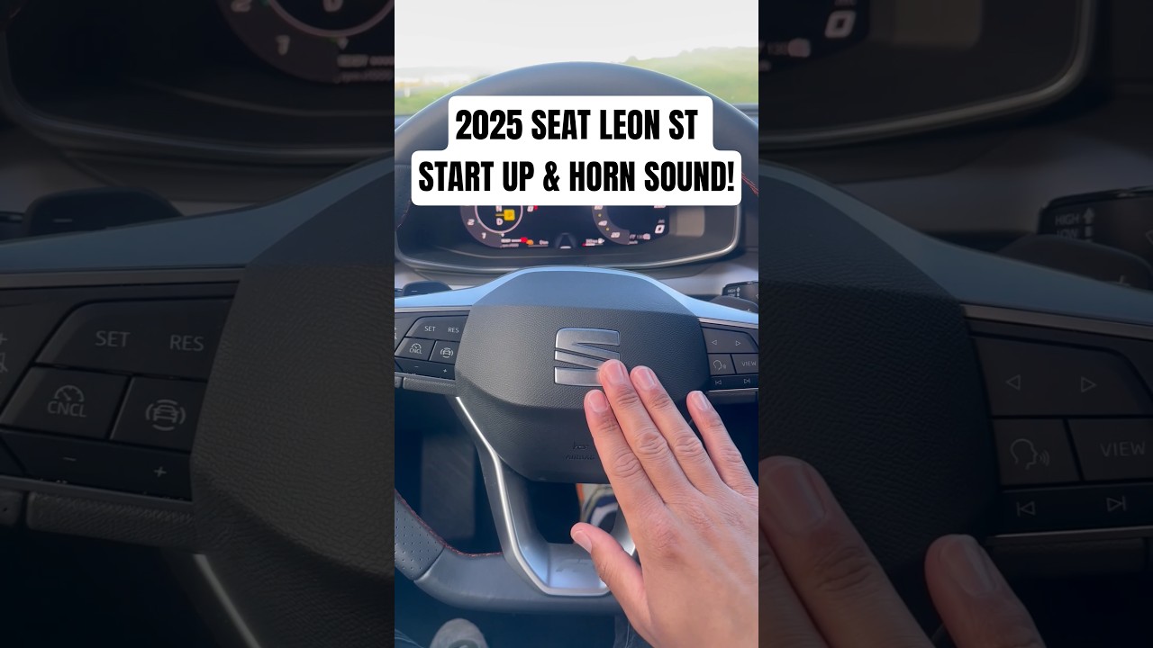 2025 Seat Leon ST 1.5 e-Hybrid START UP & HORN SOUND! #hornsound #catchingcars #shorts #seat #horn