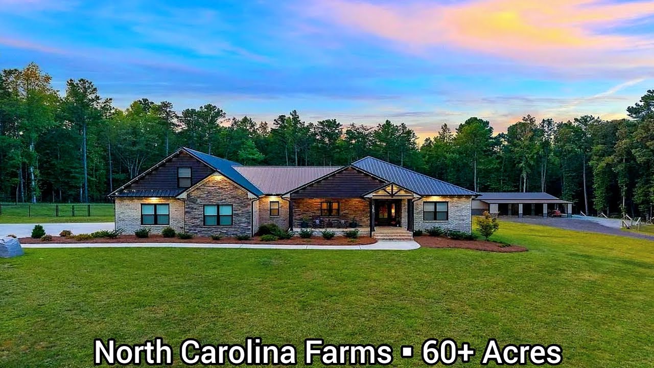 Фермы в Северной Католине на продажу | Более 60 акров | Утеплённый магазин | Земельный участок в ...