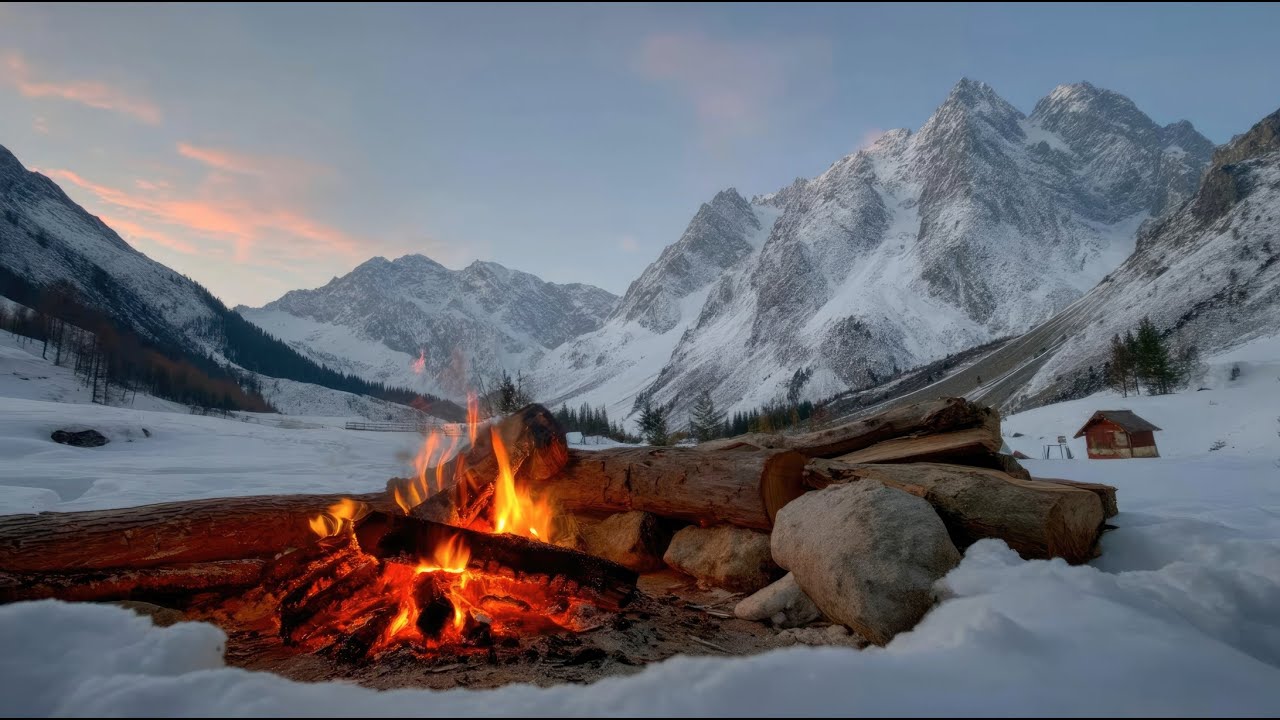Winter Fireplace Sounds for Anxiety at Nightt