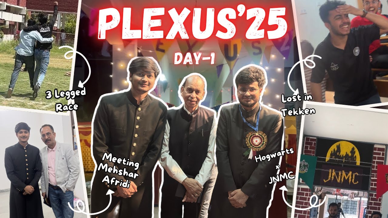 ENJOYING COLLEGE FEST!!✌🏻😎| PLEXUS’25 Day 1 JNMC AMU | MEDICAL COLLEGE FEST | SAHIL SHEIKH