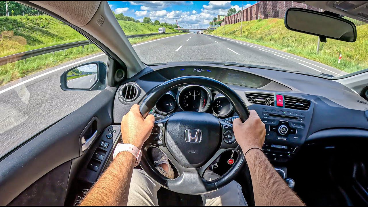 2012 Honda Civic IX [1.4 i-VTEC 100HP] |0-100| POV Test Drive #1712 Joe Black