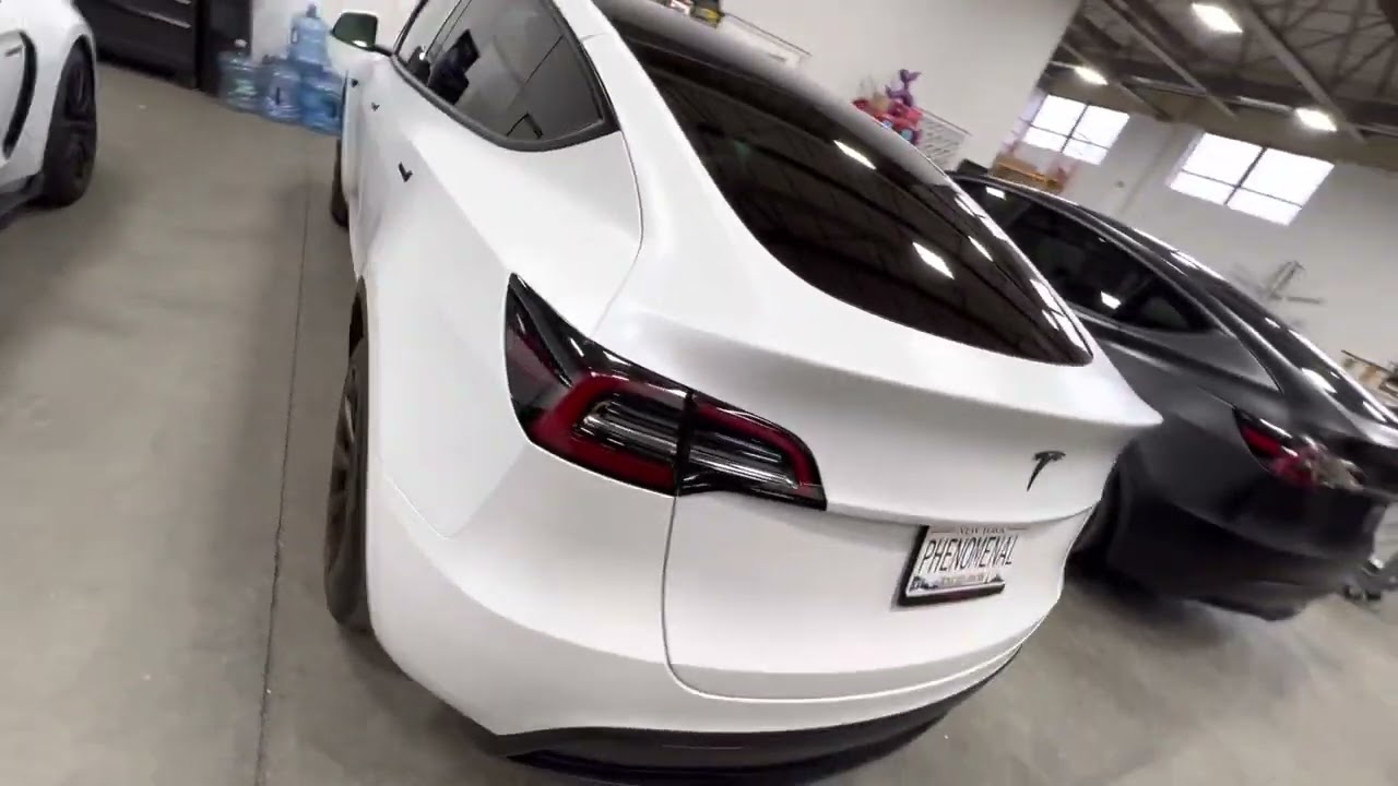 Xpel Stealth Comparison Black vs White Tesla Model Y