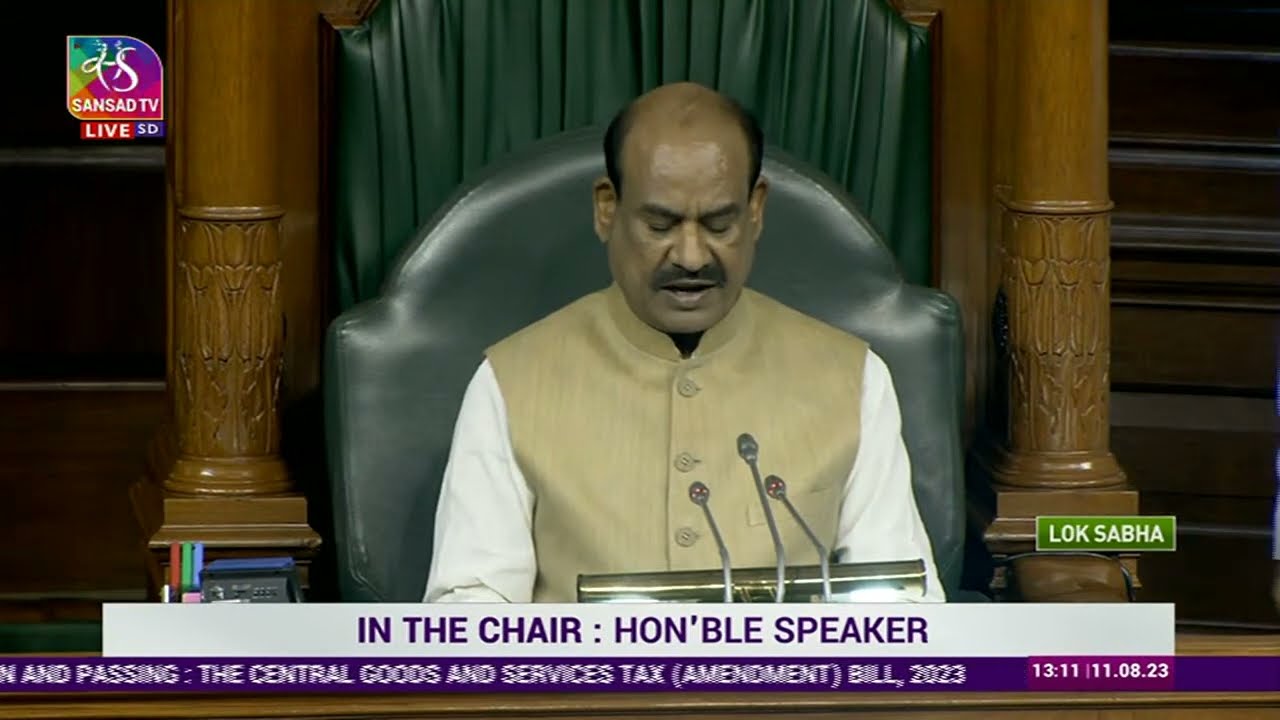 Voting & Passing of The Central Goods and Services Tax (Amendment) Bill, 2023