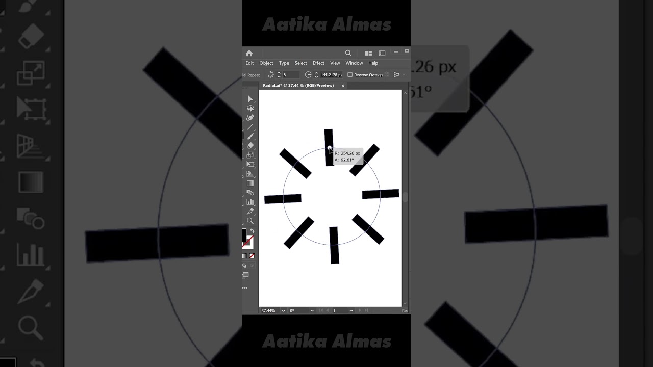 Repeat Any Shape Around a Circle In Illustrator.
