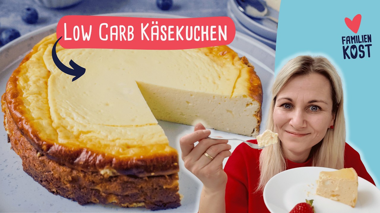 Low Carb Käsekuchen – proteinreich, ohne Zucker & in 5 Minuten vorbereitet!