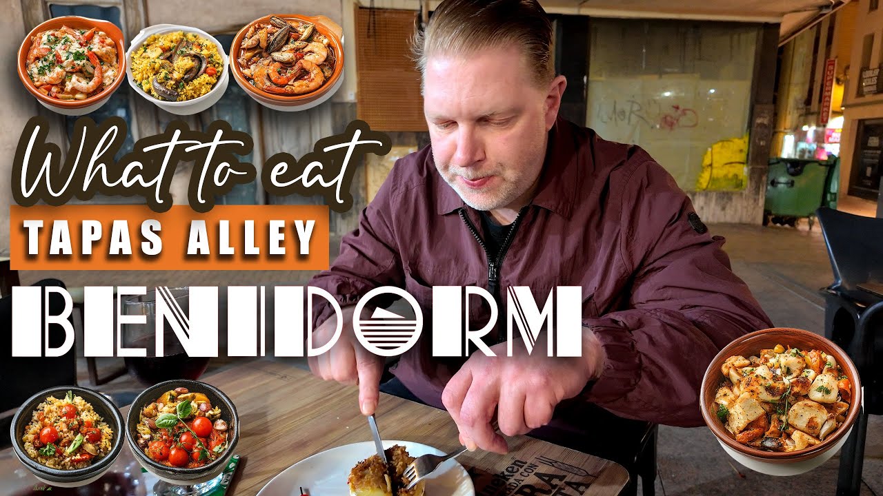 Tapas Alley, Benidorm! Top Food Review in Benidorm's Old Town! Walkaround Benidorm at night!
