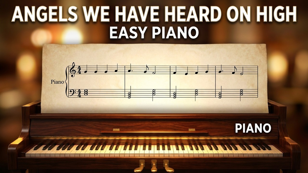 Angels We Have Heard on High – Easy Piano Sheet Music (Chord Blocks)