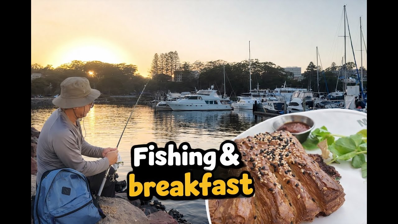 6AM Fishing at Nelson Bay 🌅 Sunrise Views & Breakfast at Magnolia