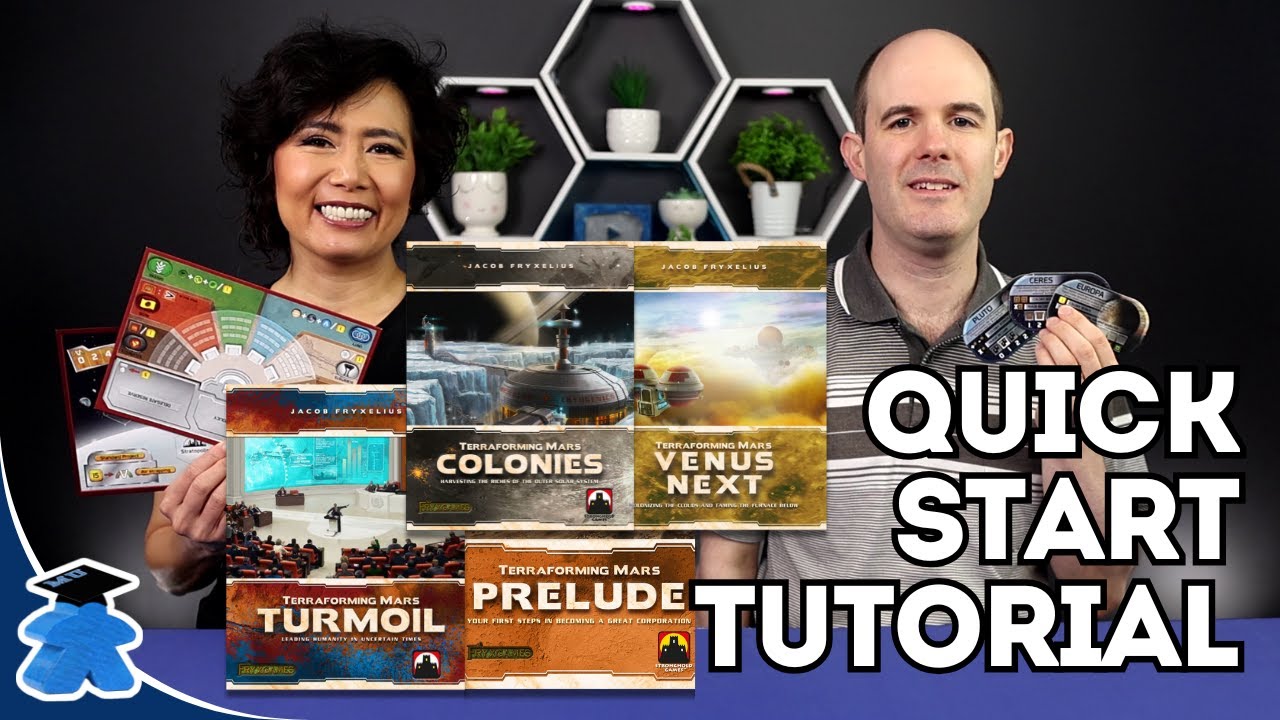 Terraforming Mars Expansions: Colonies, Prelude, Turmoil and Venus Next. Learn in 9 minutes.