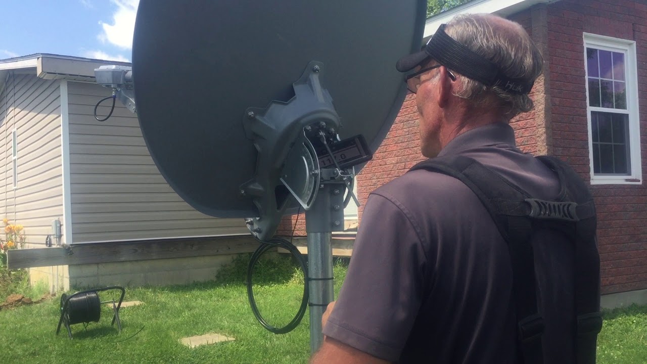 Pointing a Hughes Net Satellite Dish