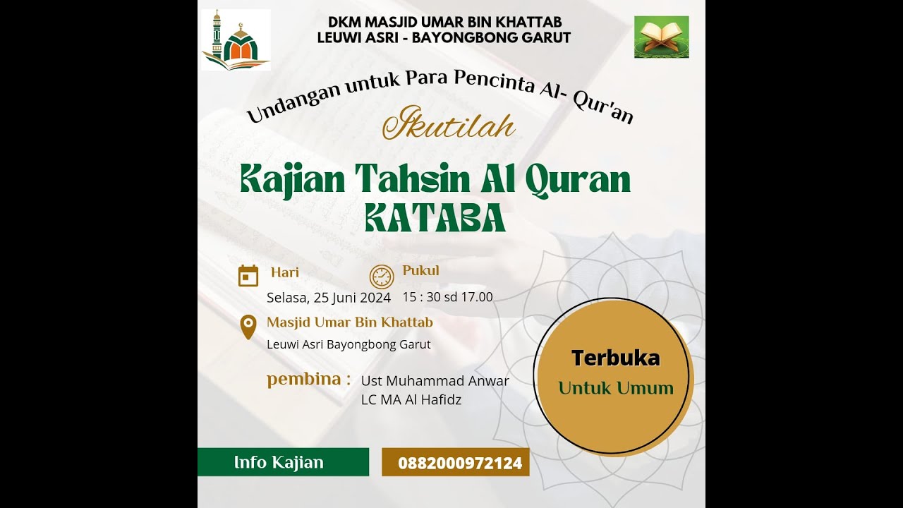 KAJIAN TAHSIN bag.4 bersama ust Muhammad. Anwar lc ma