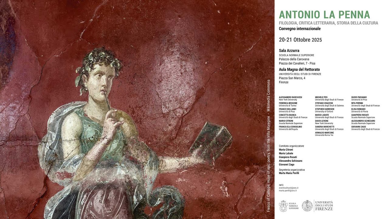 Antonio La Penna. Filologia, critica letteraria, storia della cultura - 20 ottobre 2025