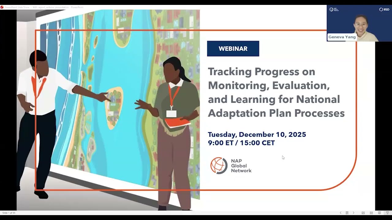 Webinar  | Tracking Progress on Monitoring, Evaluation, and Learning for NAP Processes