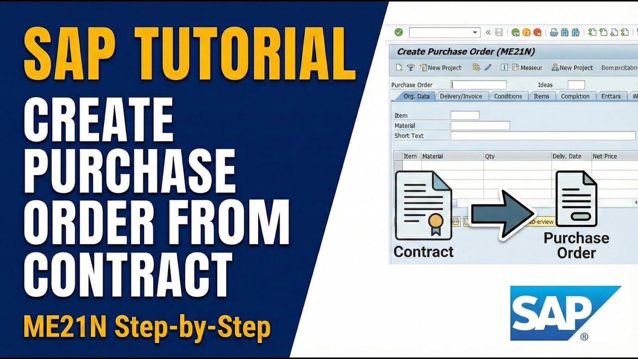 How to Create PO from Contract in SAP MM (ME21N) | Step-by-Step Guide