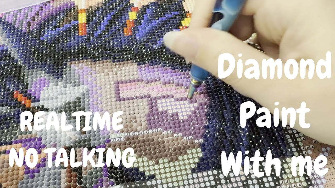 Diamond Paint With Me - Realtime - No Talking - Realtime - White Noise