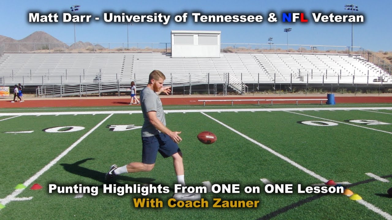 Matt Darr's Punting Highlights from Coach Zauner ONE on ONE Lesson