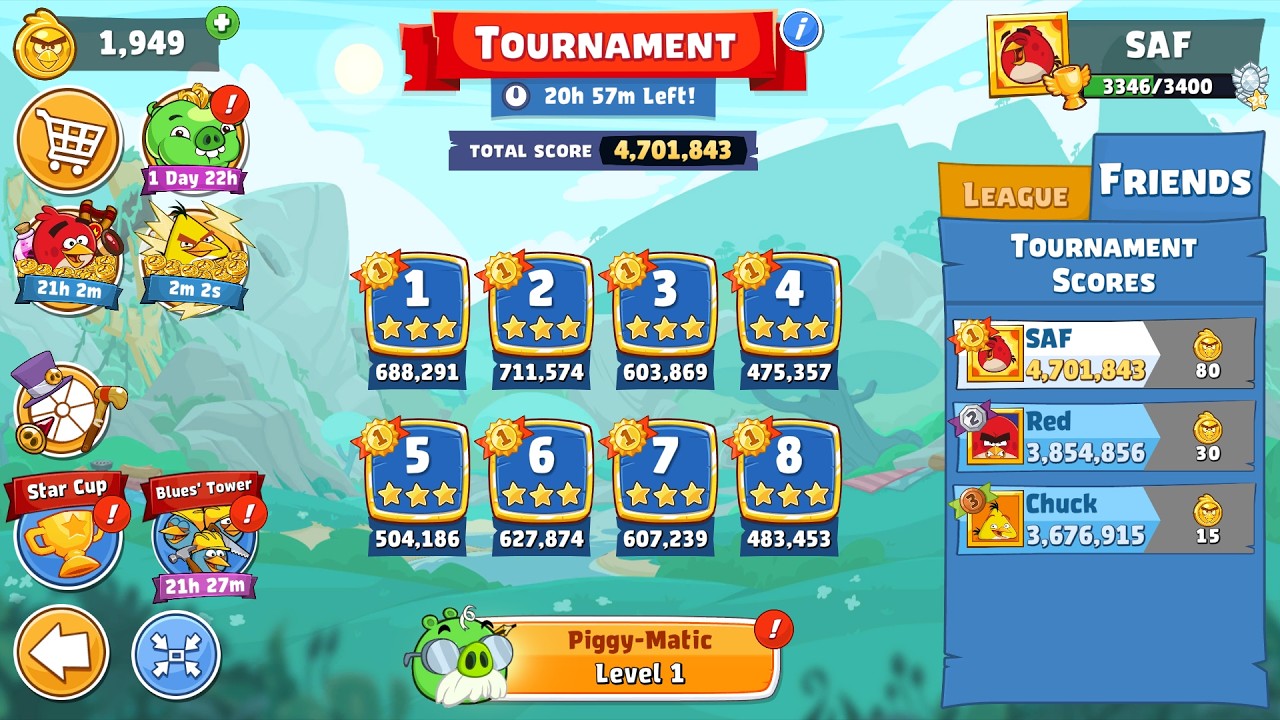 Angry Birds Friends. Турнир (29.04.2026). Все уровни 3 звезды. Проход от Сергея Фетисова.