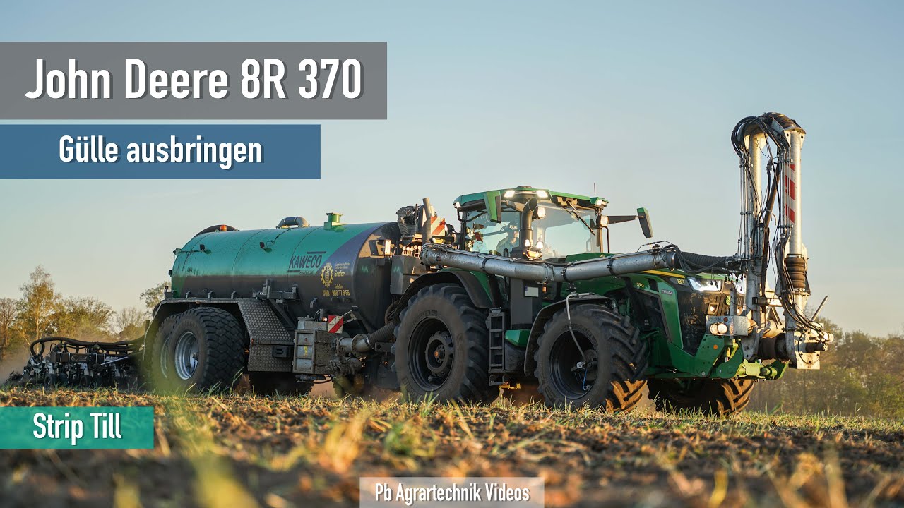 Gülle Ausbringung im Strip Till Verfahren | John Deere 8R 370 | Kaweco | SLY Agrisem
