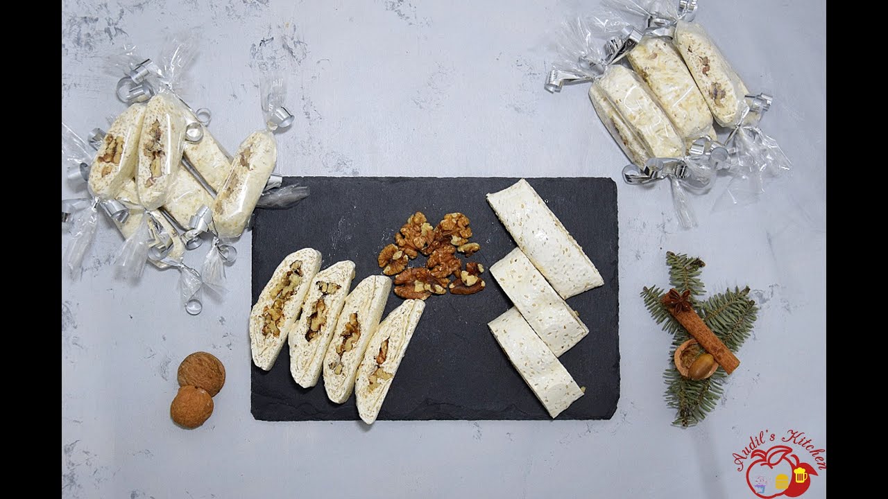 Walnut Halawa with sesam/حلاوة جوزية بالسمسم بدون شرش(عرق الحلاوة) - حلوة تقليدية في ليلة رأس السنة