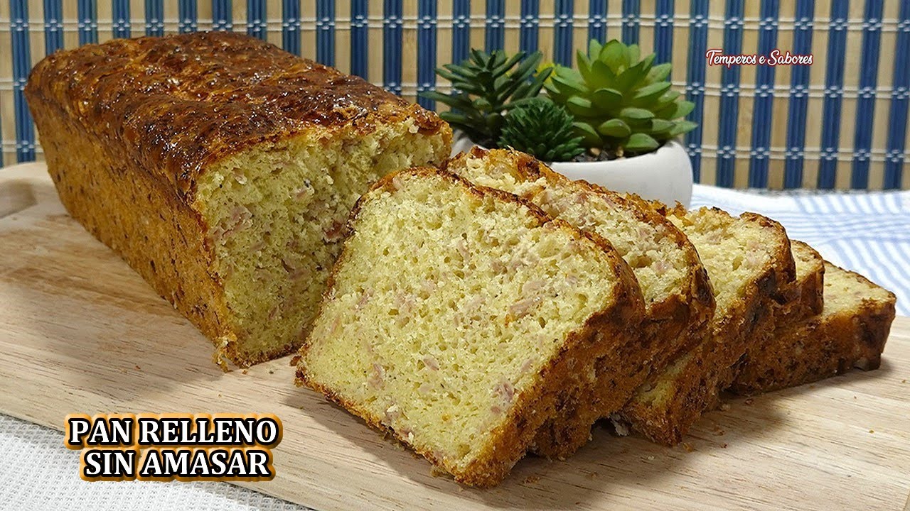 PAN RELLENO SIN AMASAR tan Fácil de hacer Rápido y queda Fantástico