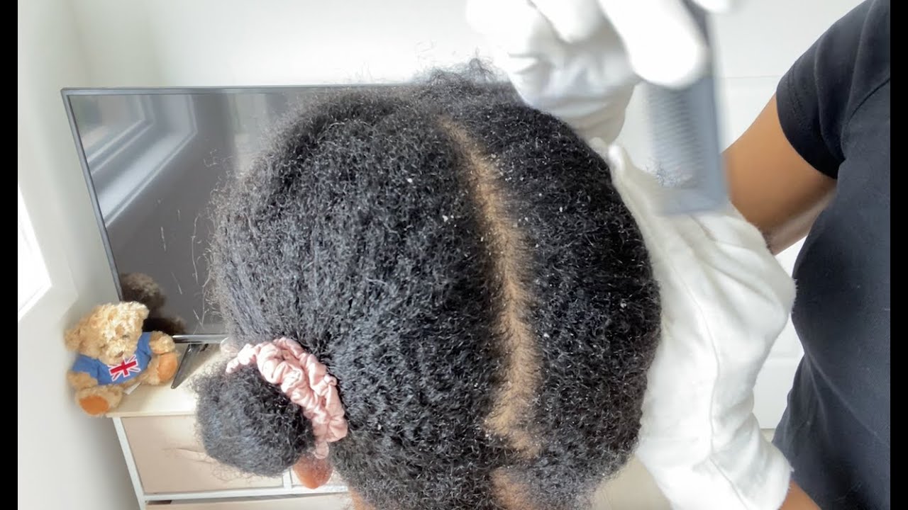 ASMR | classic calming scalp scratching | pre co-wash 4c hair