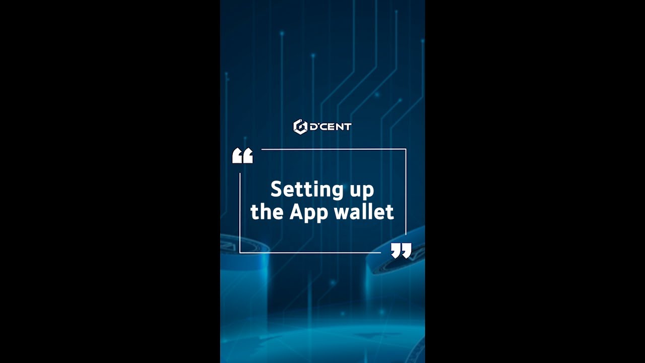 [CN sub]D'CENT Wallet: Guide - Setting up the App wallet