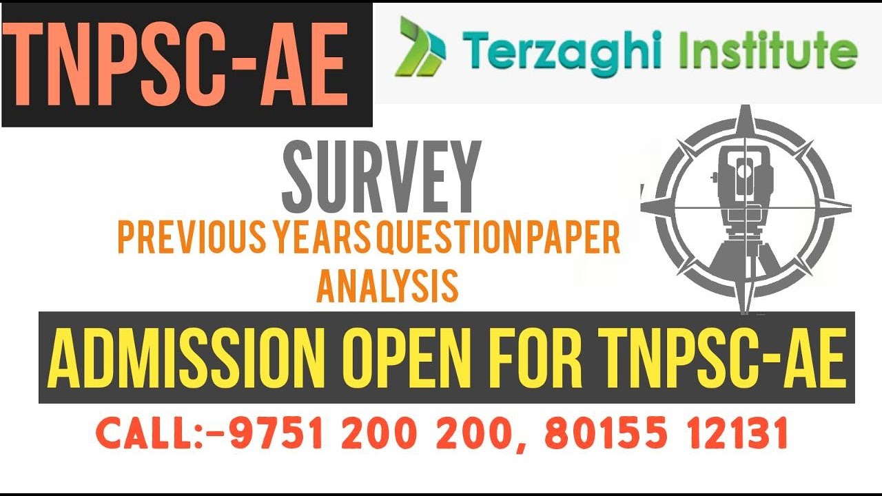 TNPSC-AE- SURVEY Previous years question paper analysis.