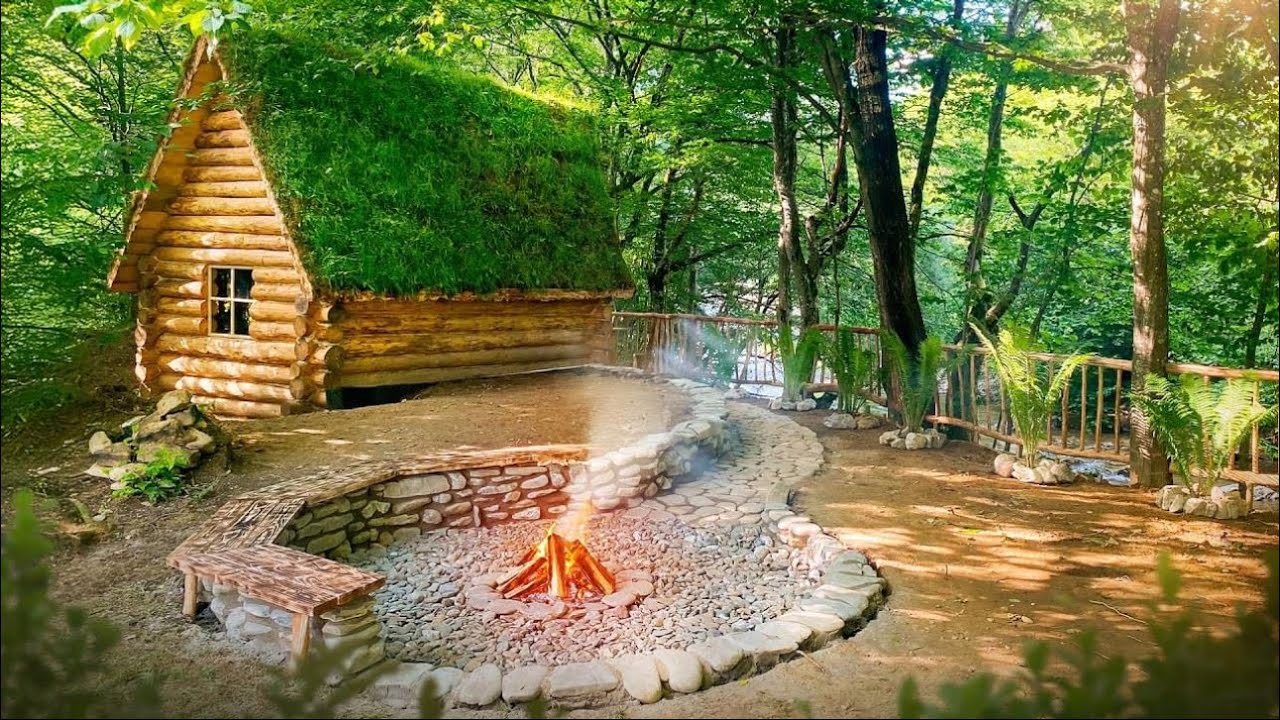 FULL BUILD - He build alone a Log Cabin in the forest.. A perfect video with you…