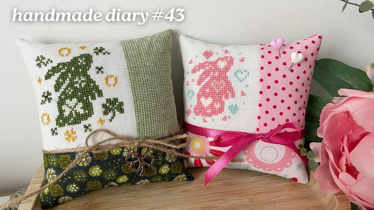 Release of my new FREE patterns! How to finish cross stitch into a pillow tutorial.
