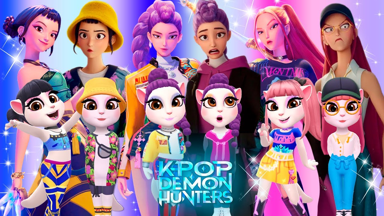 😈🎵 My Talking Angela 2 | K POP DEMON HUNTERS | RUMI , Zoey, Mira | Cosplay