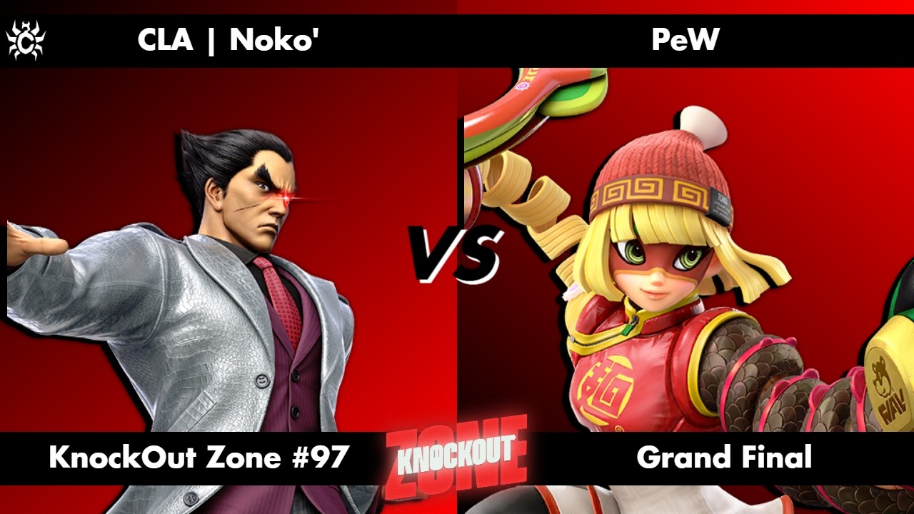 KnockOut Zone #97 - SSBU Grand Final - Noko' (Kazuya) vs PeW (Min Min)