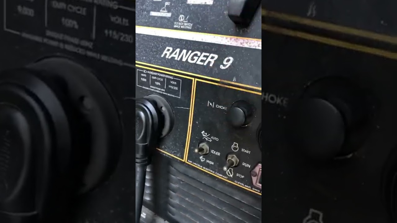 Welder start up. Lincoln Ranger 9