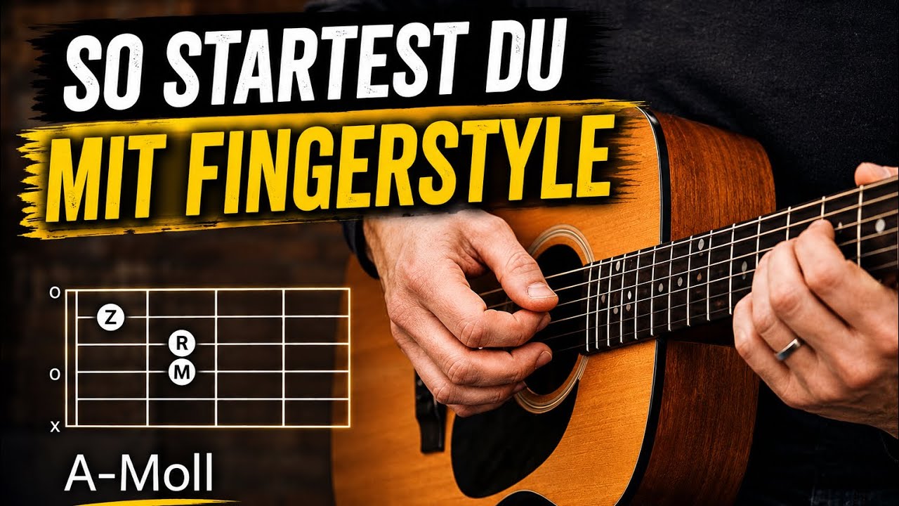 Fingerstyle Gitarre lernen - einfache Übung für Anfänger 